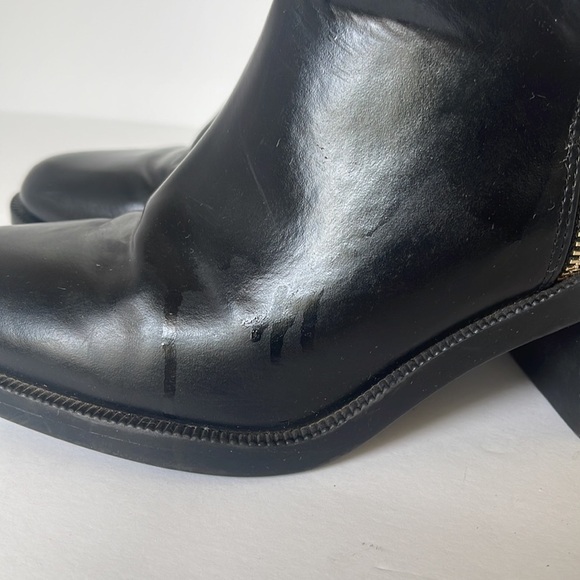 Zara Black Side Zipper Ankle Boot Booties - Picture 4 of 8